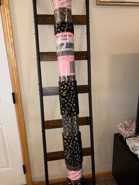 Juicy Couture Plush Area Rug 48x66 Black Gold Leopard Print Y2K